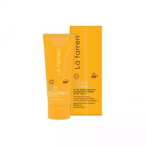 لافارر ضد آفتاب  بی رنگ پوست چرب SPF۵۰