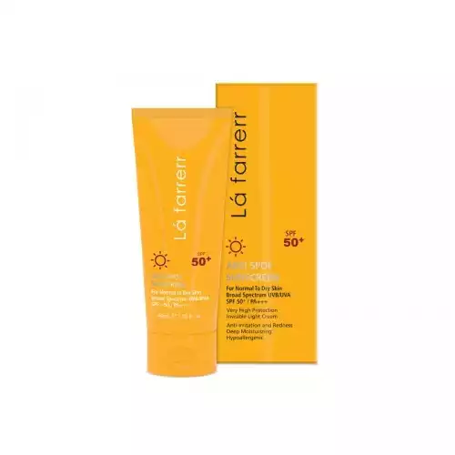 لافارر ضد آفتاب  بی رنگ پوست خشک و معمولی SPF۵۰
