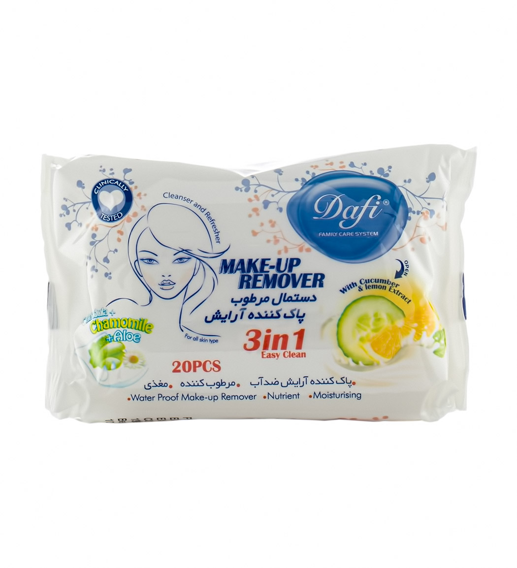 دستمال مرطوب پاک کننده آرایش 3 در 1 دافی
